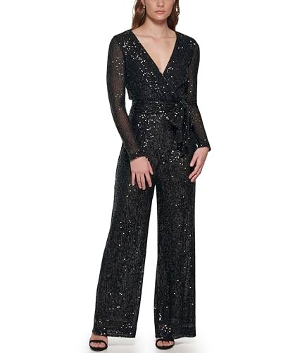 Eliza J Women's Halter Sequin Jumpsuit