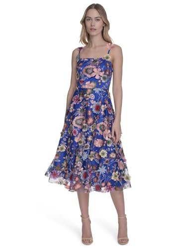 Eliza J Women's Floral Square Neck Midi Sundress