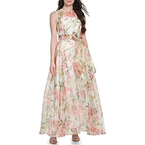 Women's 3D Flower V-Neck Gown – Eliza J