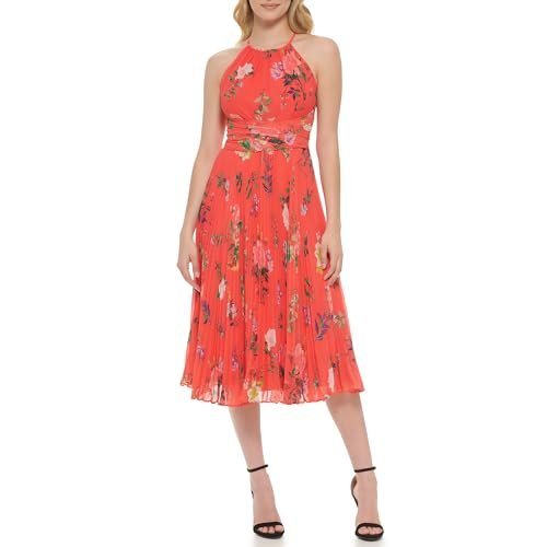 Eliza J Women's Halter Pleated Midi Dress