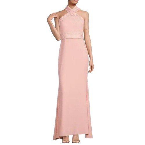 Eliza J Women's Bow Halter Neck Velvet Gown