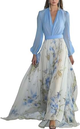 Flocked Floral Velvet Mesh Gown